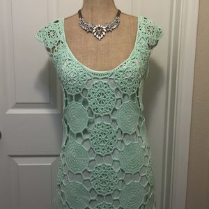 Gianni Bini Mint Crochet Dress